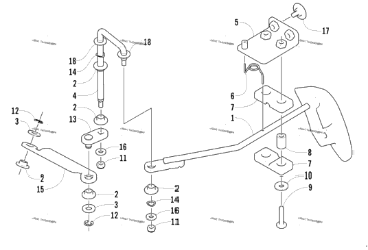 Front Drive Shift Linkage Assembly