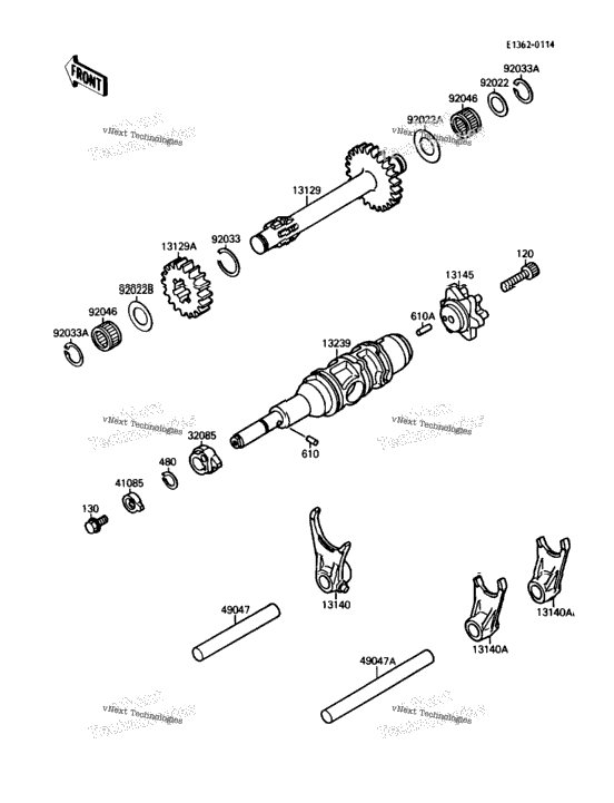 Gear Change Drum/Shift Fork(S)