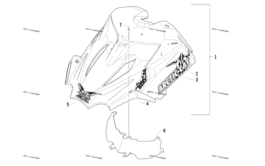 Hood Assembly (Modified Race Sled)
