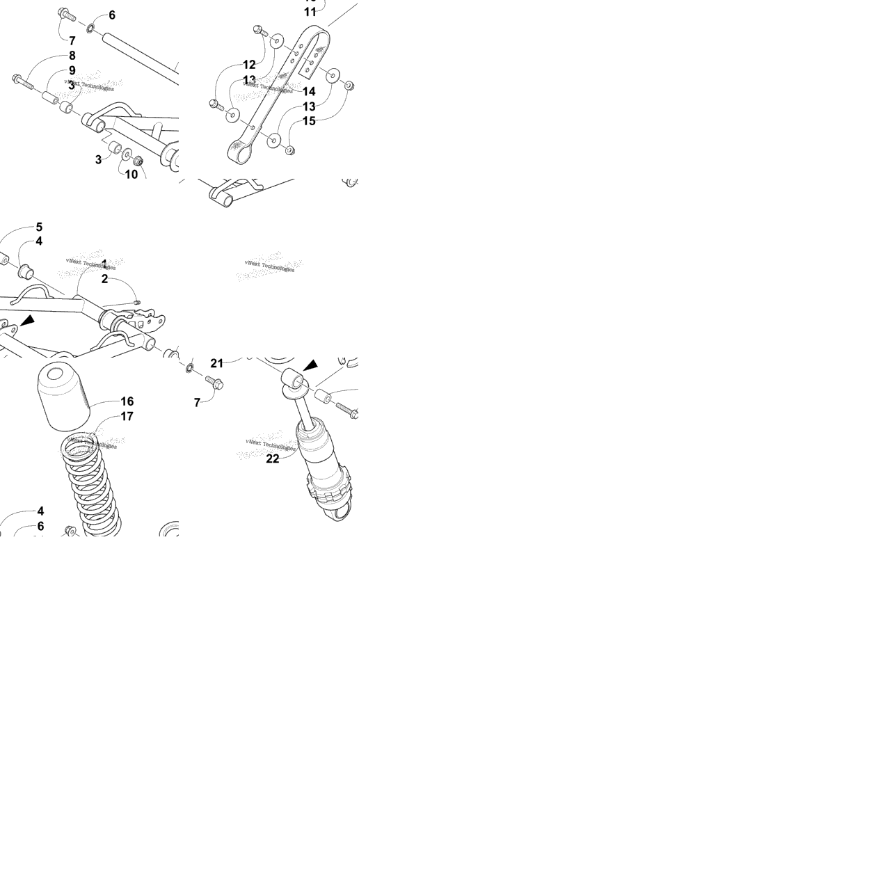 Rear Suspension Front Arm Assembly