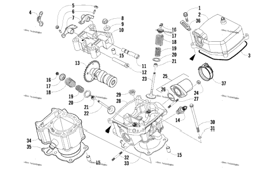 Cylinder Head And Camshaft/Valve Assembly