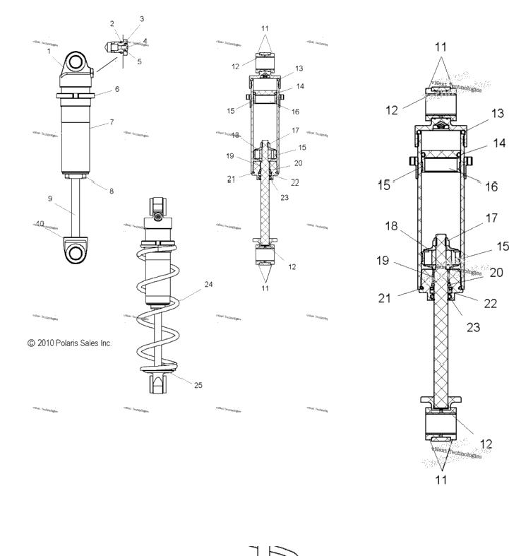 Suspension, Shock, Front (49Snowshockfront)