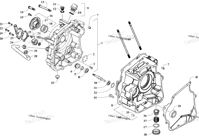 Right Crankcase And Cover Assembly
