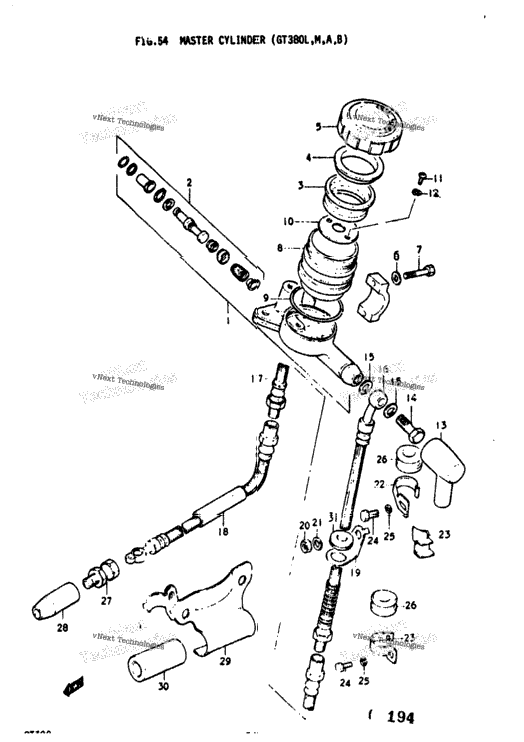 Master Cylinder (Gt380l