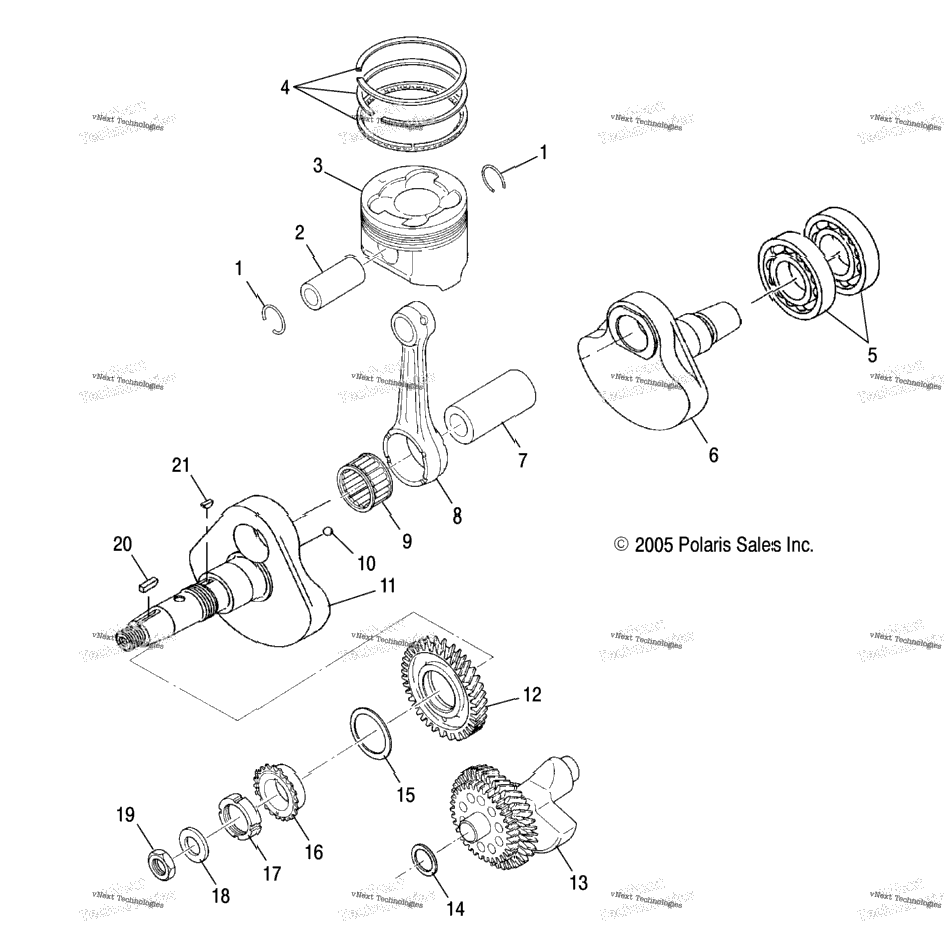 Engine, Crankshaft & Piston