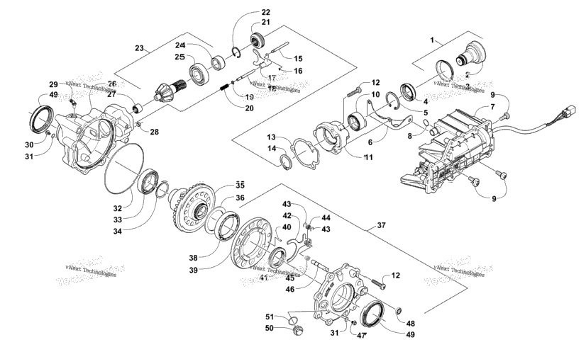Front Drive Gearcase Assembly