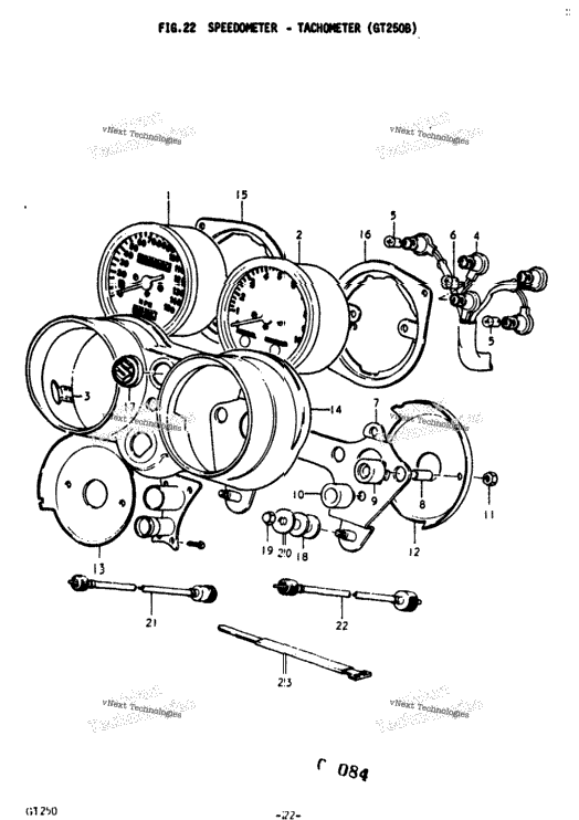 Speedometer - Tachometer (Gt250b)