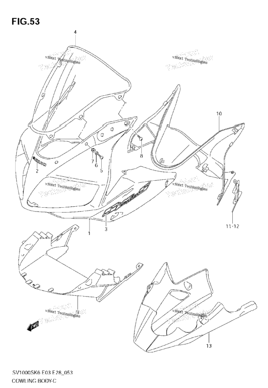 Cowling Body (Sv1000sk6)