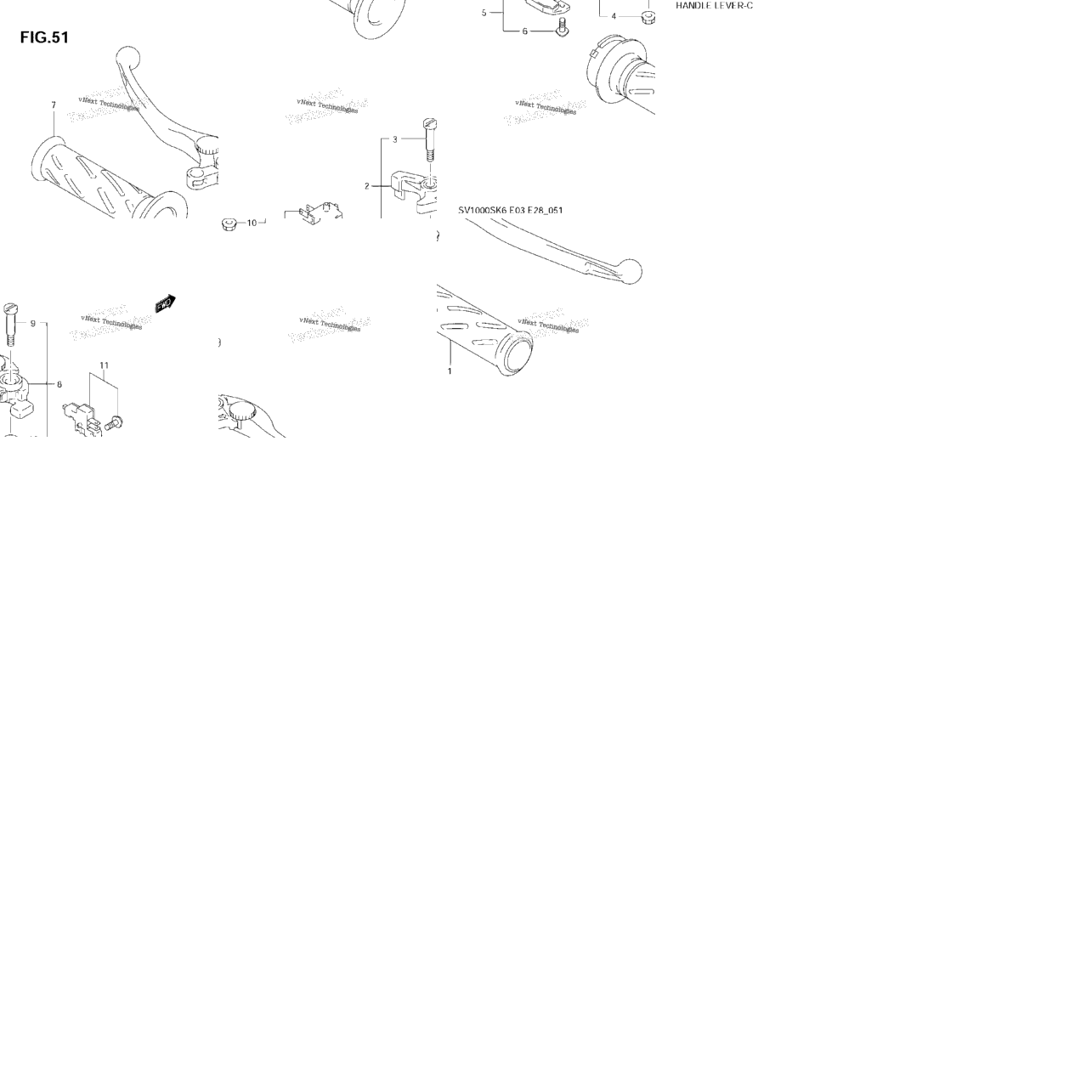 Handle Lever (Sv1000k6) (Not For Us Market)