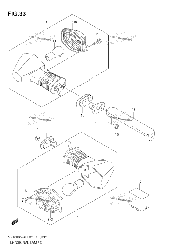 Turnsignal Lamp (Sv1000s)