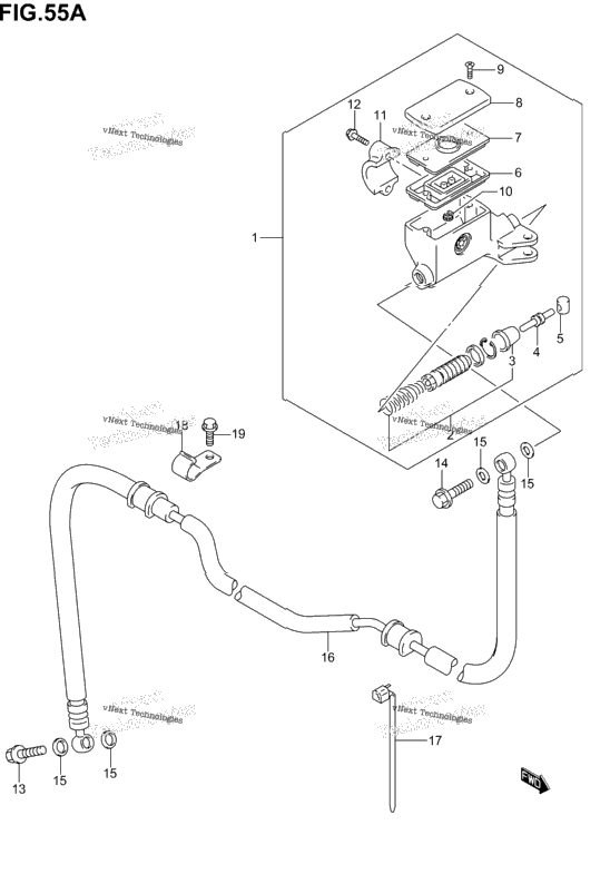 Clutch Master Cylinder (Gsf1200k1/K2/K3)