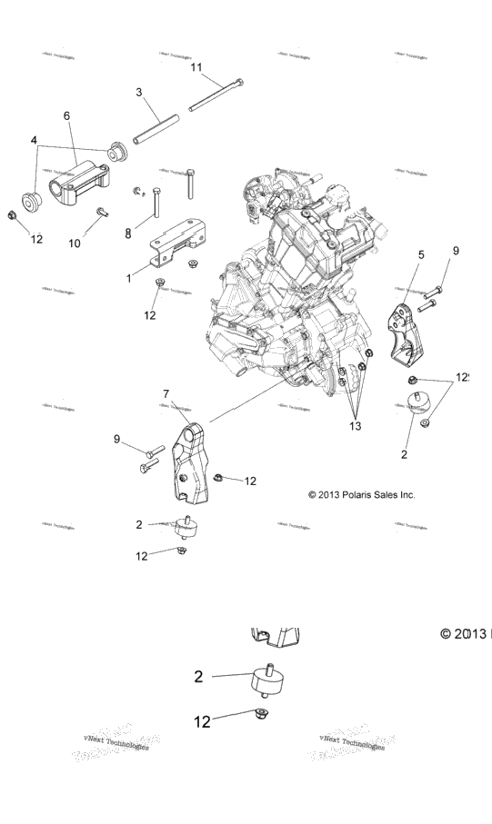 Engine, Mounting & Long Block