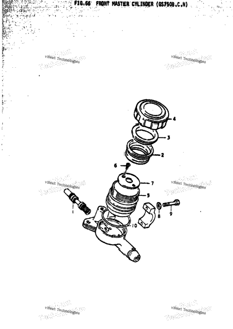 Front Master Cylinder (Gs750b