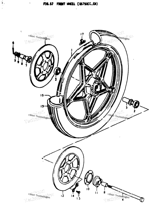 Front Wheel (Gs750ec