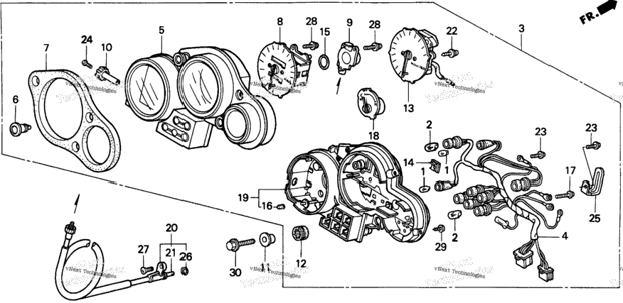 Speedometer + Tachometer 93-94