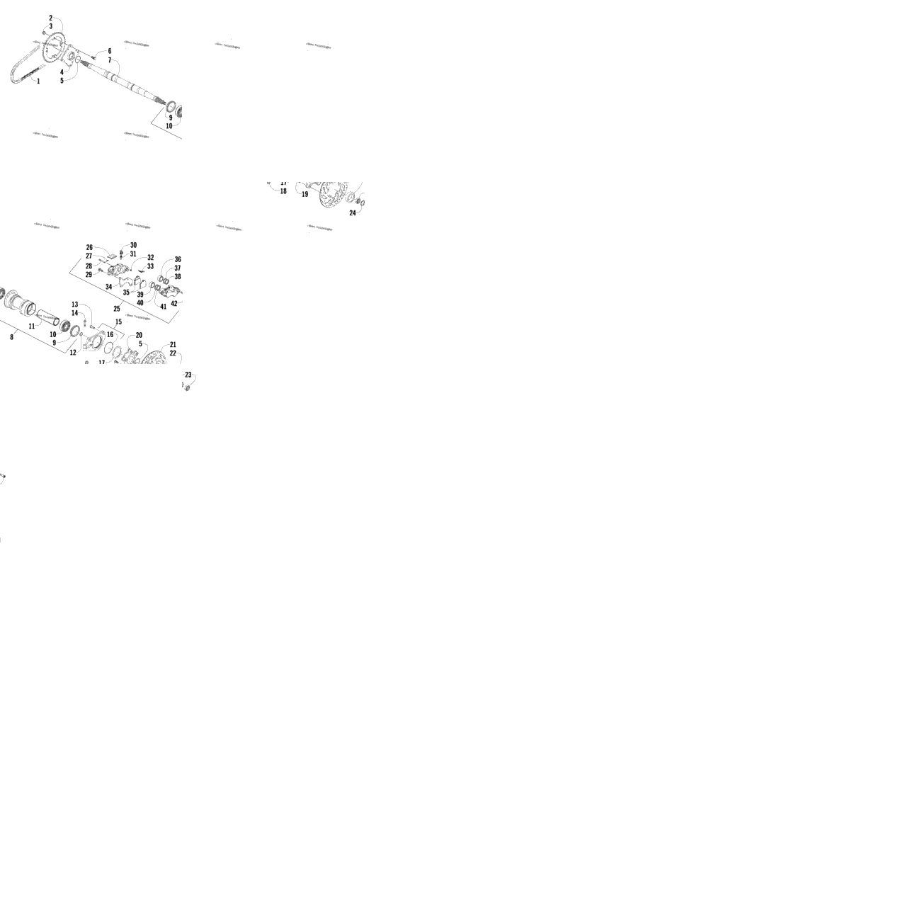 Rear Axle And Brake Assembly
