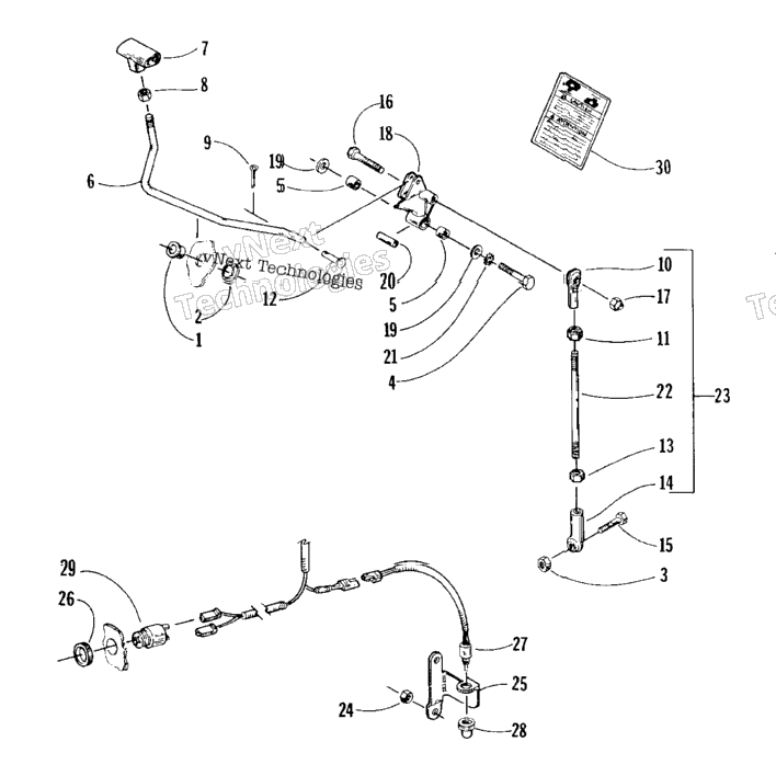 Reverse Shift Lever Assembly