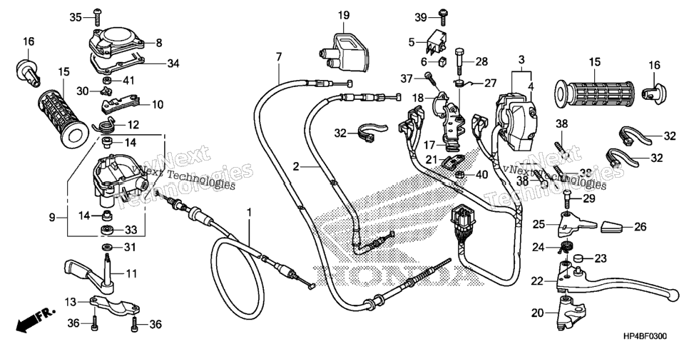 Handle Lever + Switch + Cable