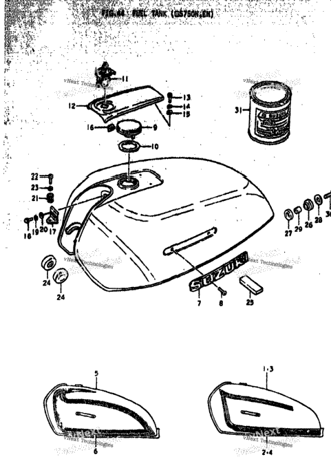 Fuel Tank (Gs750n