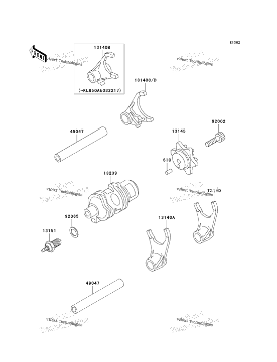 Gear Change Drum/Shift Fork(S)