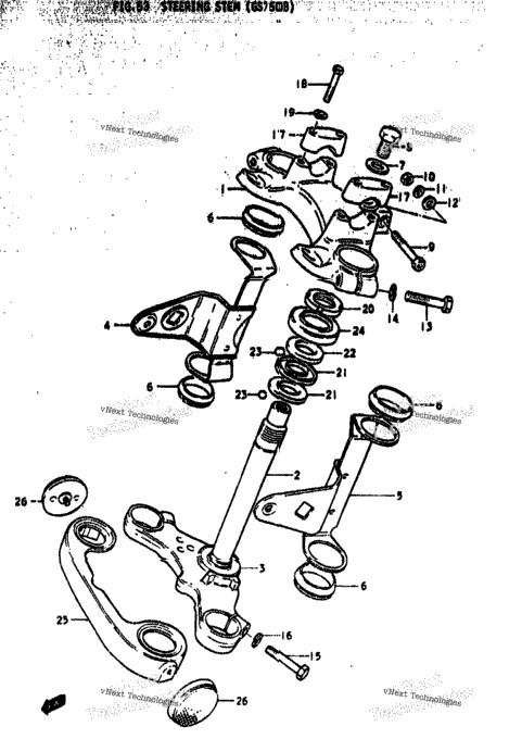 Steering Stem (Gs750b)