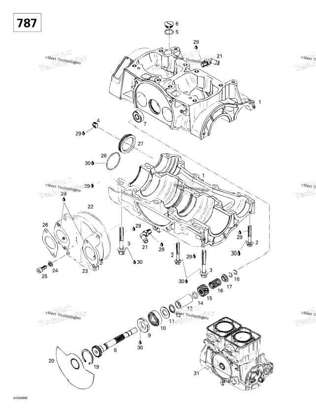 Crankcase, Rotary Valve (787)