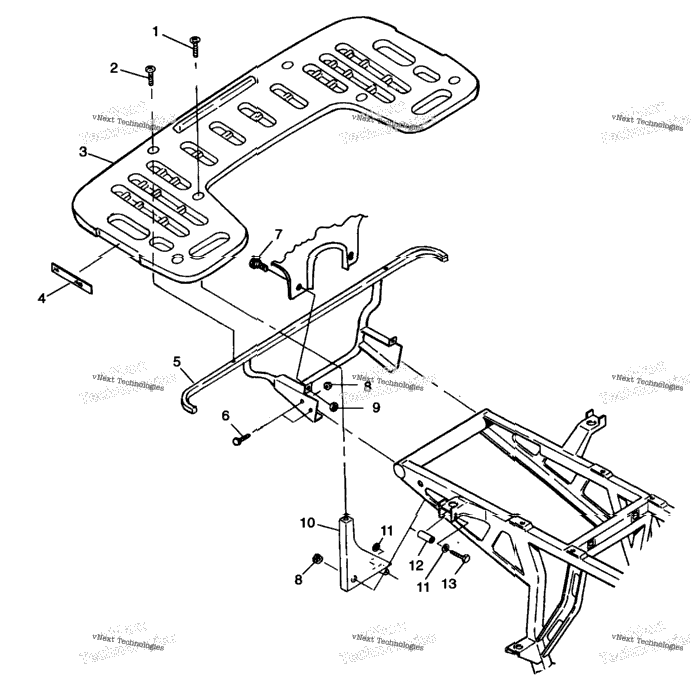 Rear Rack Mounting Xplorer 400L