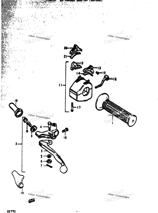 Lh Handle Switch (Gs750b)