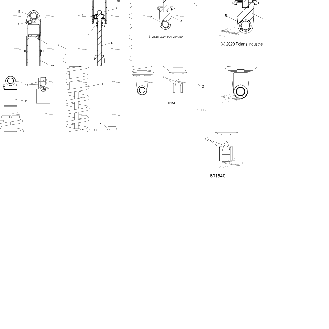 Suspension, Shock, Rear Track, Monotube, 7045533