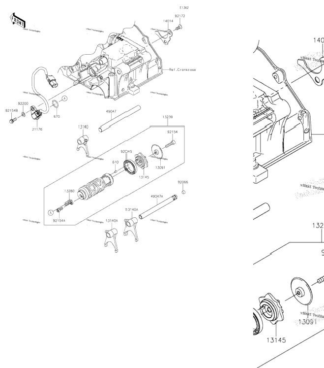 Gear Change Drum/Shift Fork(S)