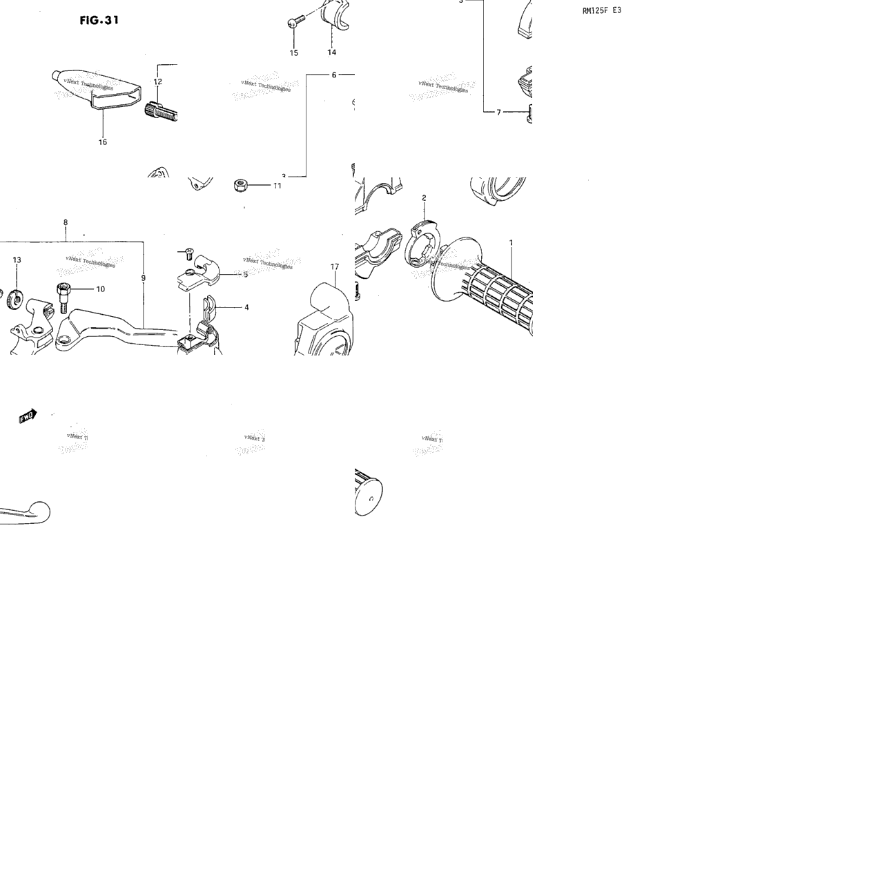 Right Handle Switch (Model E)