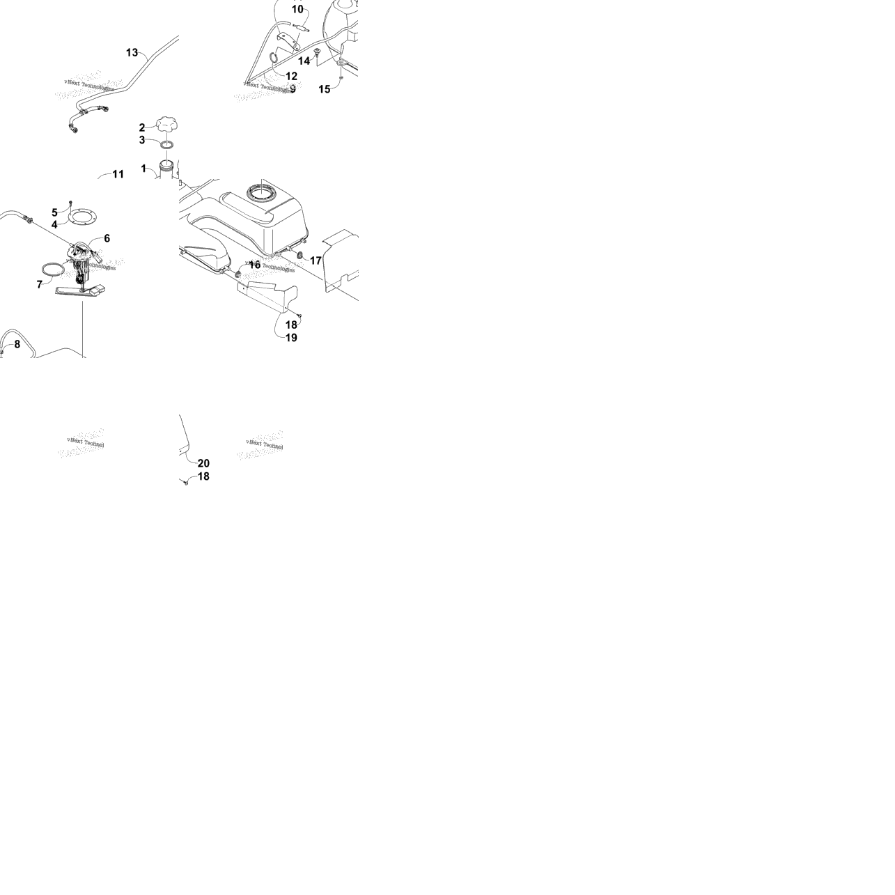 Gas Tank Assembly (Vin: 4Uf10atv5at202942 And Up)