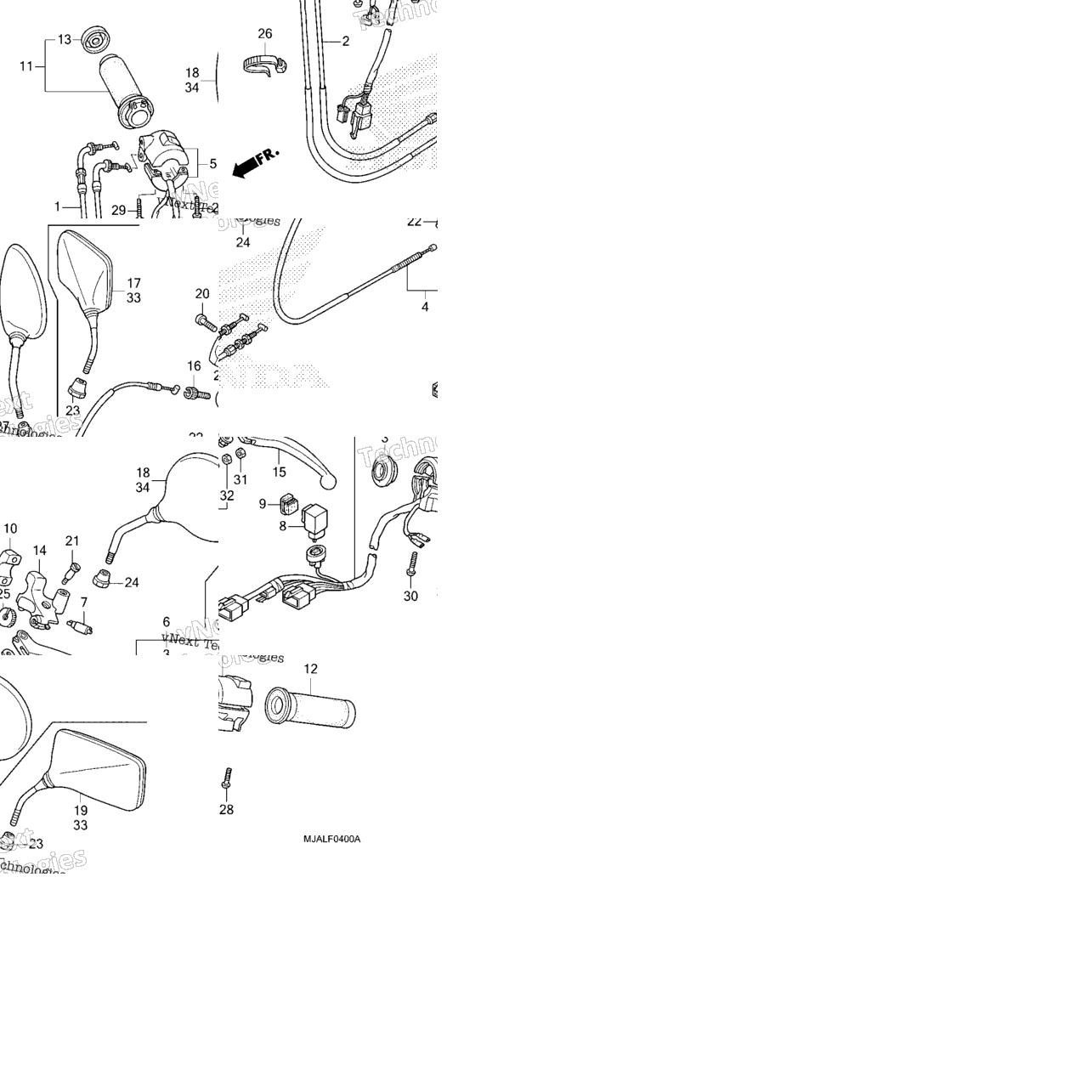 Handle Lever@Switch@Cable