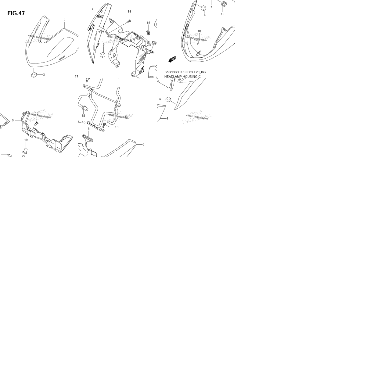 Headlamp Housing