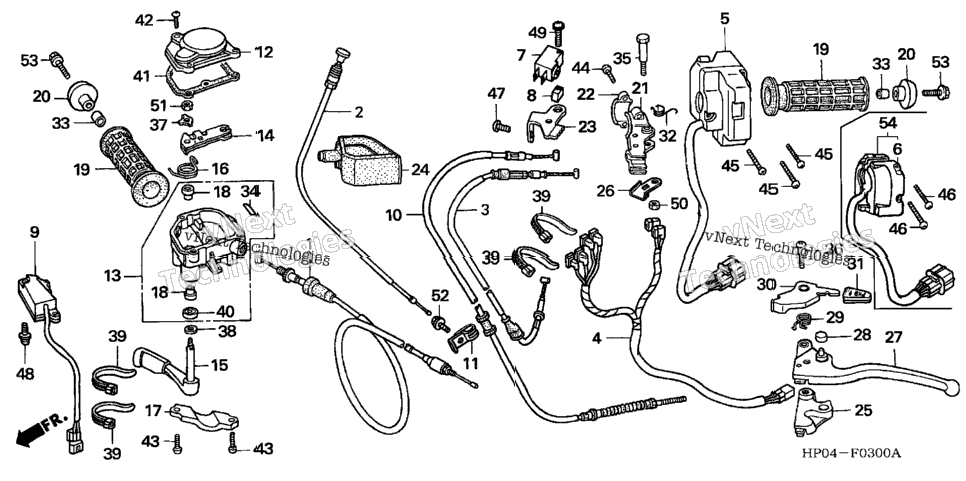 Handle Levers + Switches + Cables