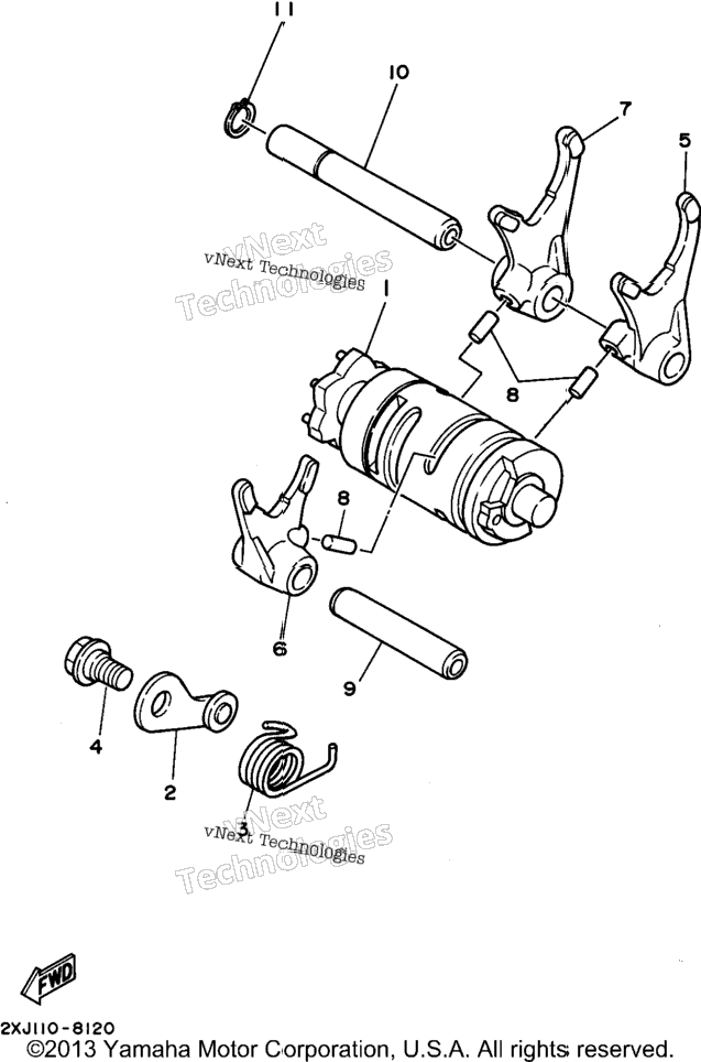 Shift Cam Shift Fork