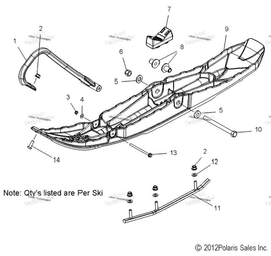 Steering, Ski Asm