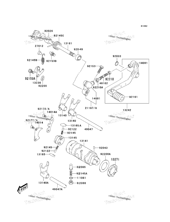 Gear Change Drum/Shift Fork(S)