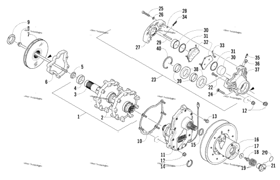 Drive Train Shafts And Brake Assemblies