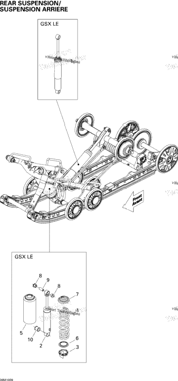 Rear Suspension Shocks 600Ho Etec