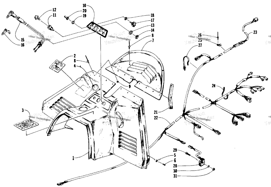 Console, Switches, And Wiring Assemblies