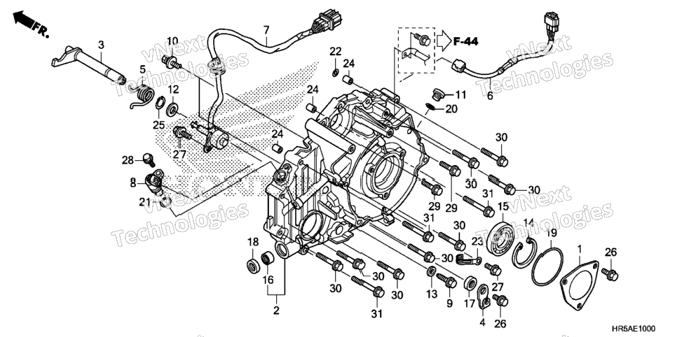 REAR CRANKCASE COVER