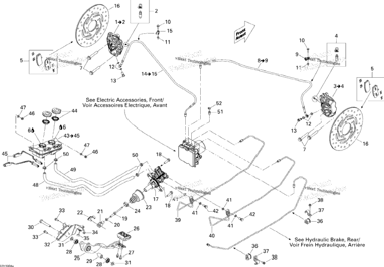Hydraulic Brake, Front Se5 Electronic