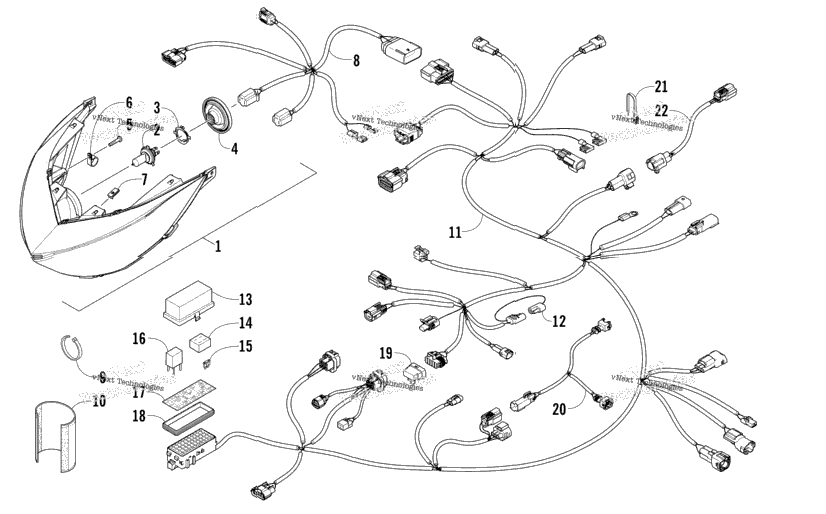 Headlight And Wiring Assemblies