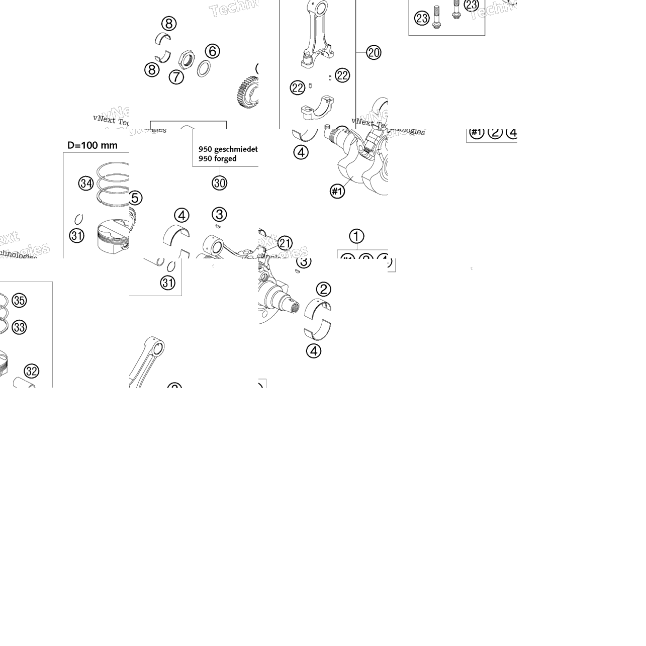 Crankshaft, Piston