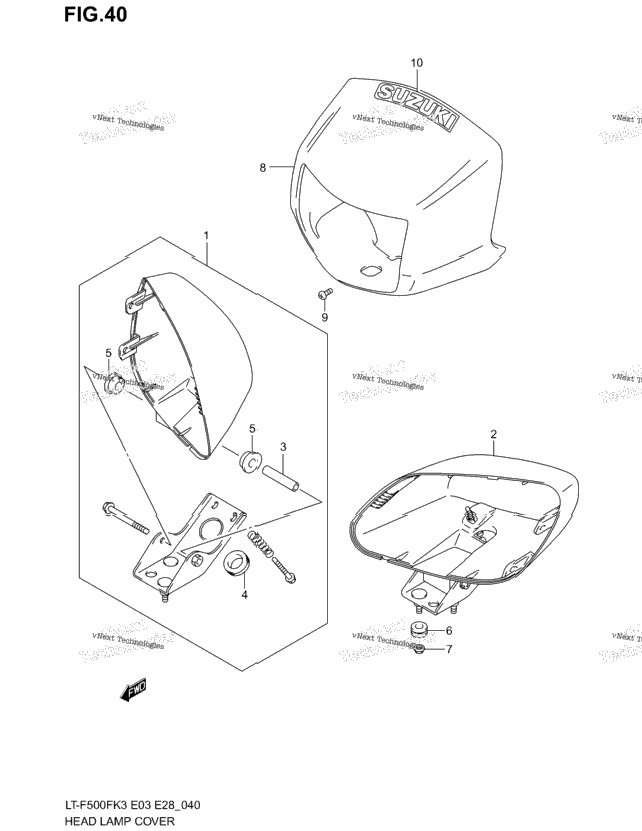 Headlamp Housing