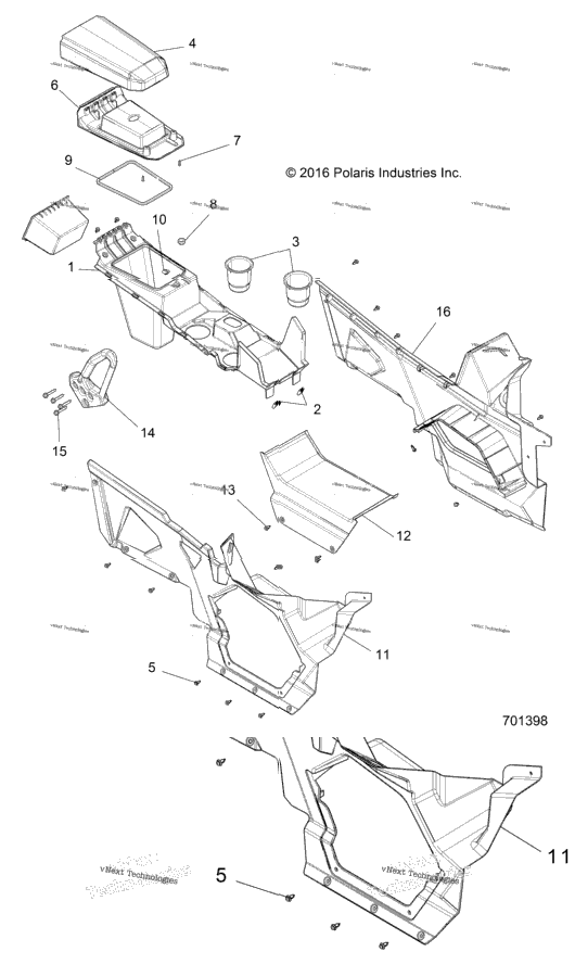 Body, Center Console, Front