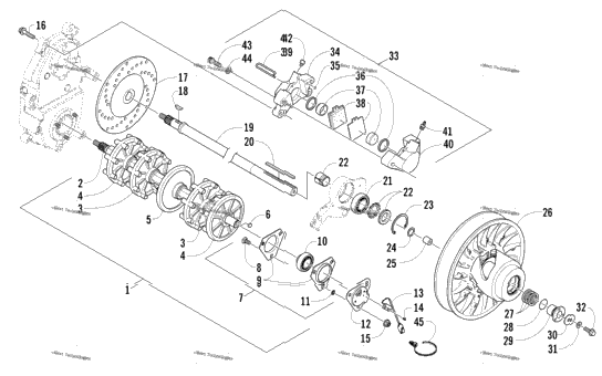 Drive Train Shafts And Brake Assemblies