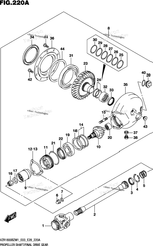 Propeller Shaft/Final Drive Gear