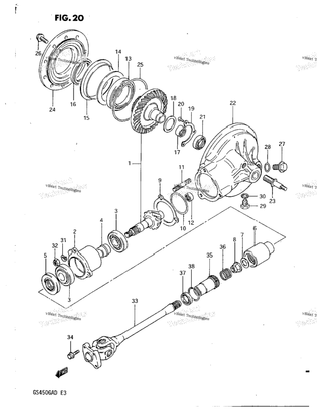 Propeller Shaft - Final Drive Gear